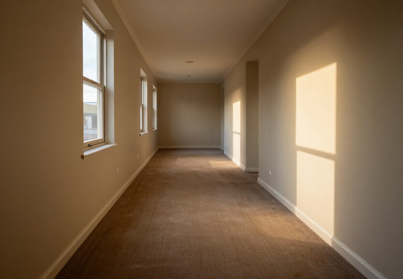 Restored living room in Alexandria after flood cleanup